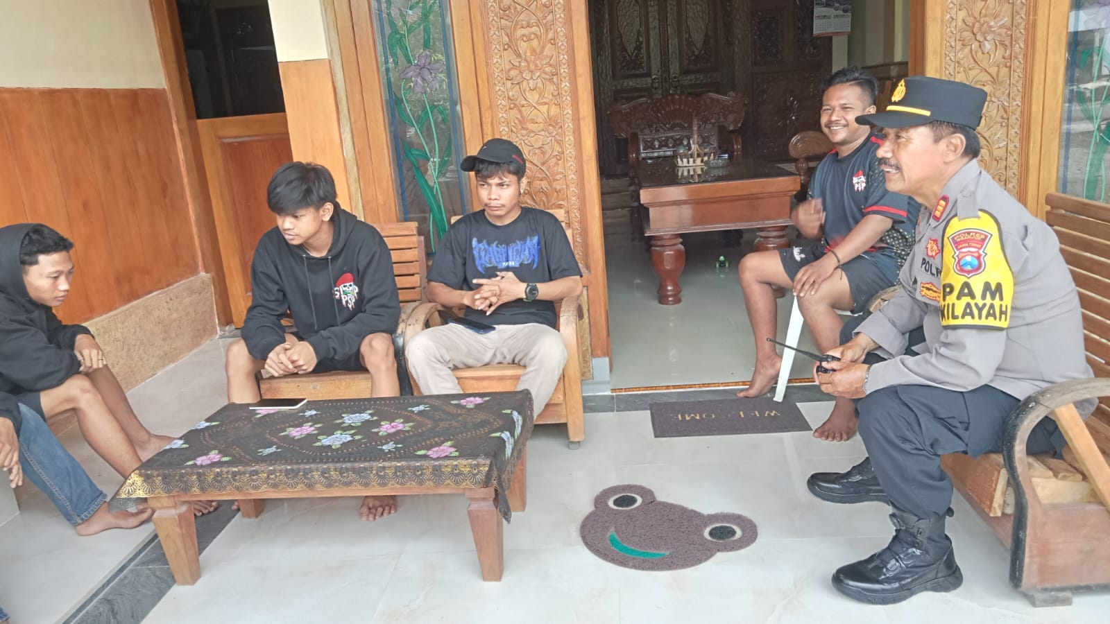 Jaga Kondusifitas, Polsek Jatikalen Patroli Soko Guru ke Tempat Perguruan Silat