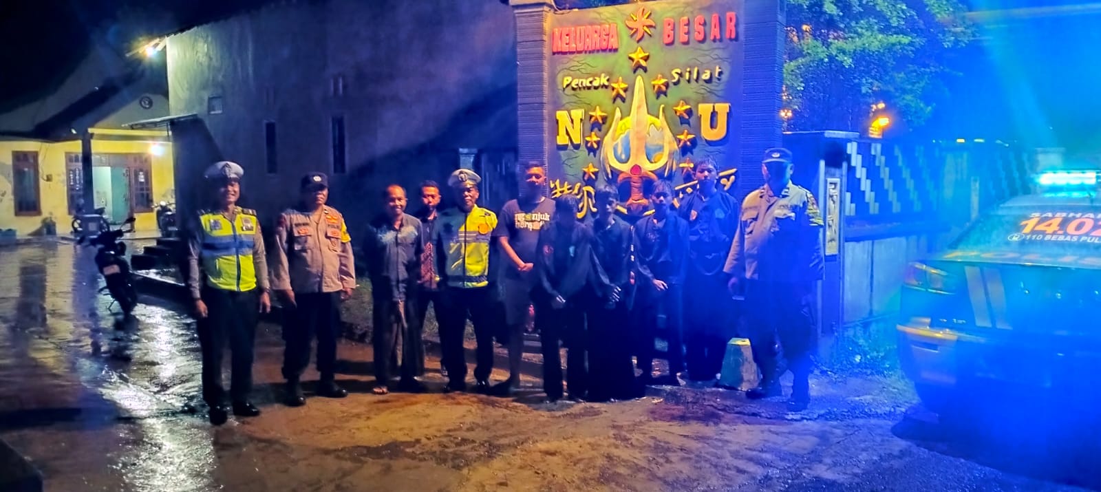 Jaga Kondusifitas, Polsek Warujayeng Patroli Soko Guru ke Tempat Latihan Silat