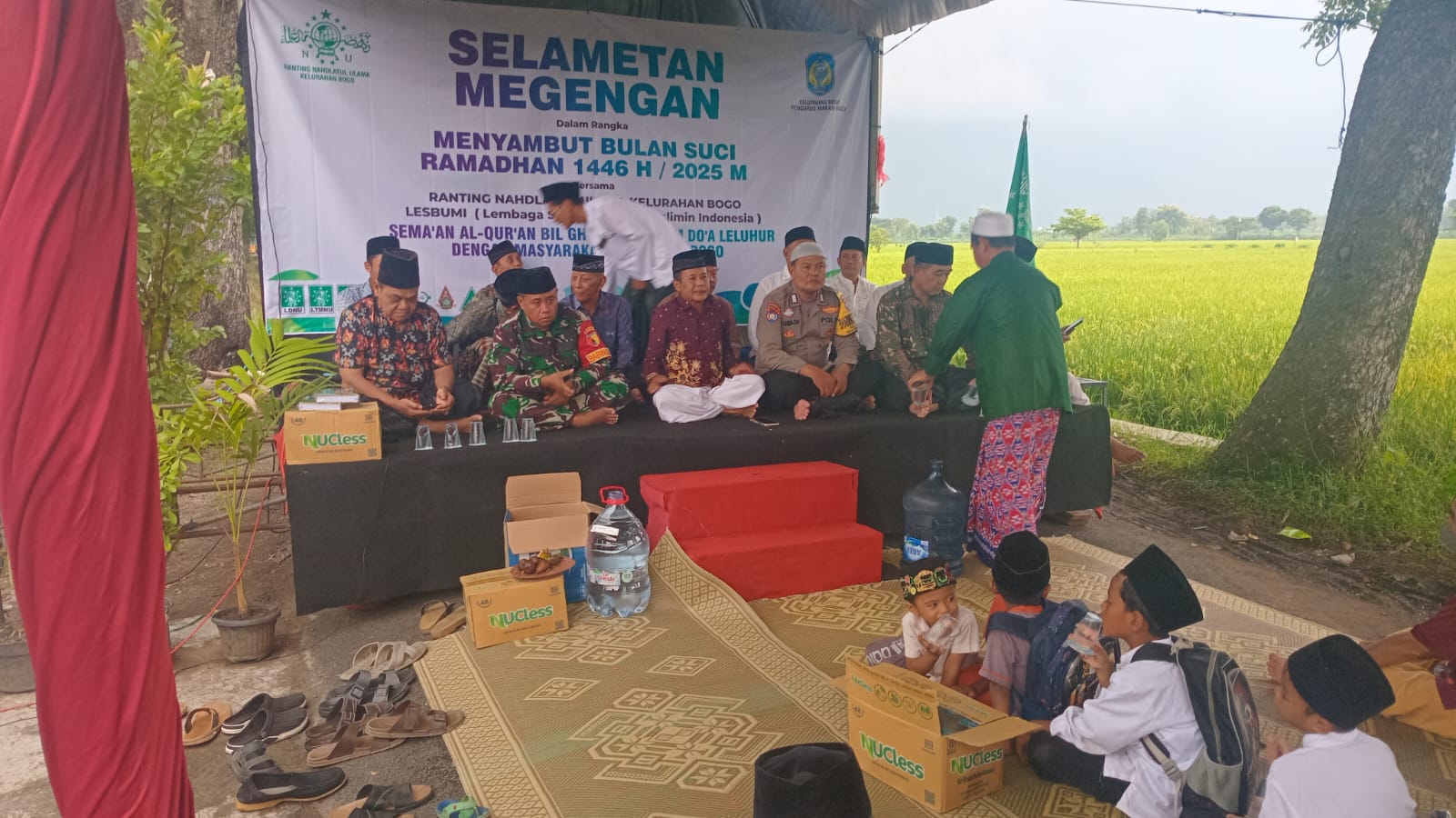 Bhabinkamtibmas Kelurahan Bogo Bersama Tiga Pilar Hadiri Selamatan Megengan Sambut Ramadhan 1446 H