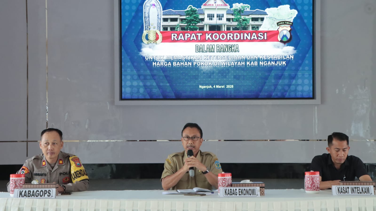 Pastikan Stok Aman, Polres Nganjuk Gelar Rakor Stabilitas Harga Jelang Ramadhan