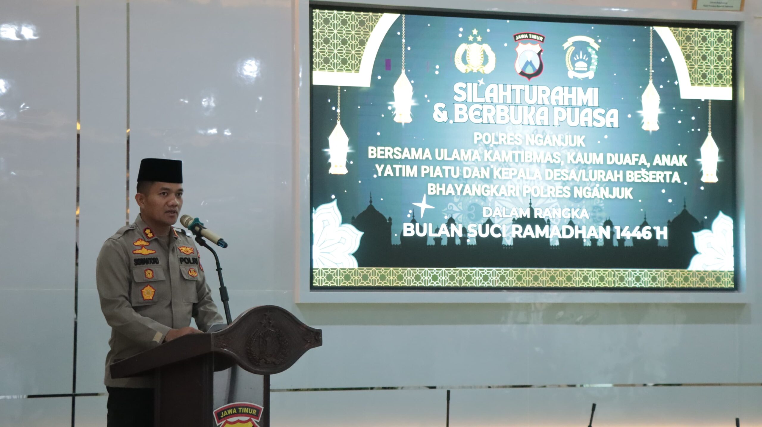 Isi Bulan Suci Ramadhan, Polres Nganjuk Gelar Silaturahmi Kamtibmas dan Santunan Yatim Piatu