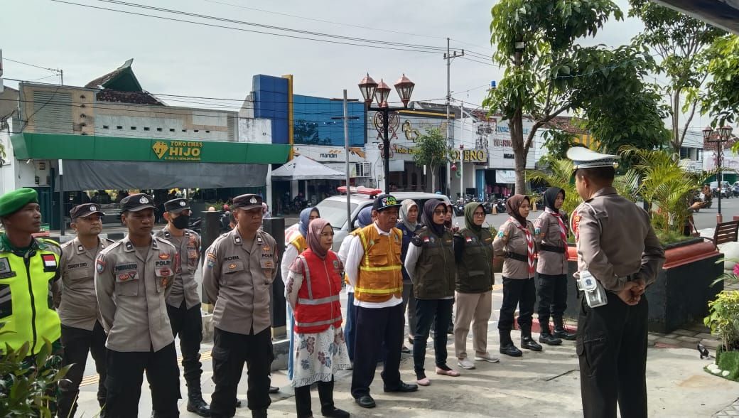 Pospam Terpadu Taman Nyawiji Nganjuk Siap Amankan Jalur dan Malam Takbir Idul Fitri 1446 H