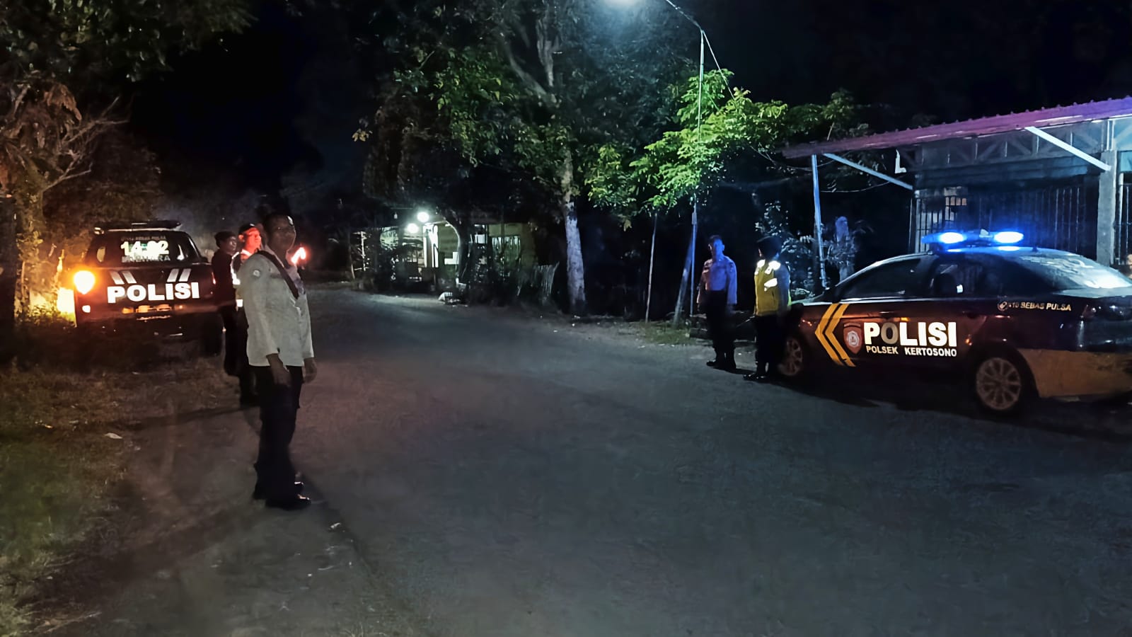 Polsek Kertosono dan Polsek Baron Gelar Patroli Gabungan Antisipasi Gesekan Antar Perguruan Silat