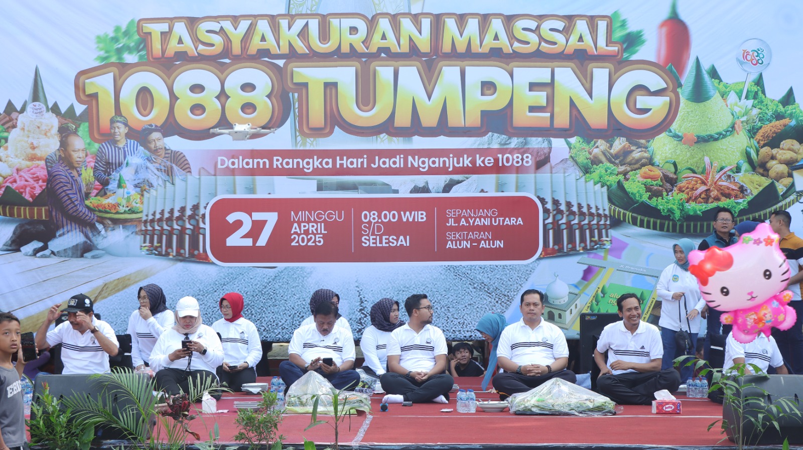Tasyakuran Masal Tumpeng 1088 Meriahkan Hari Jadi Nganjuk ke-1088