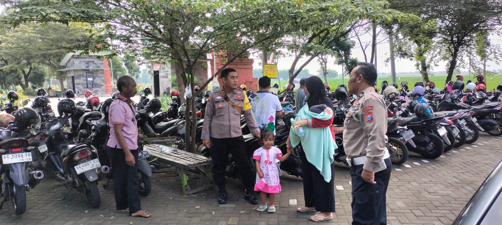 Cegah Aksi Curanmor, Polsek Nganjuk Kota Gencarkan Patroli dan Himbauan di Taman Pandan Wilis