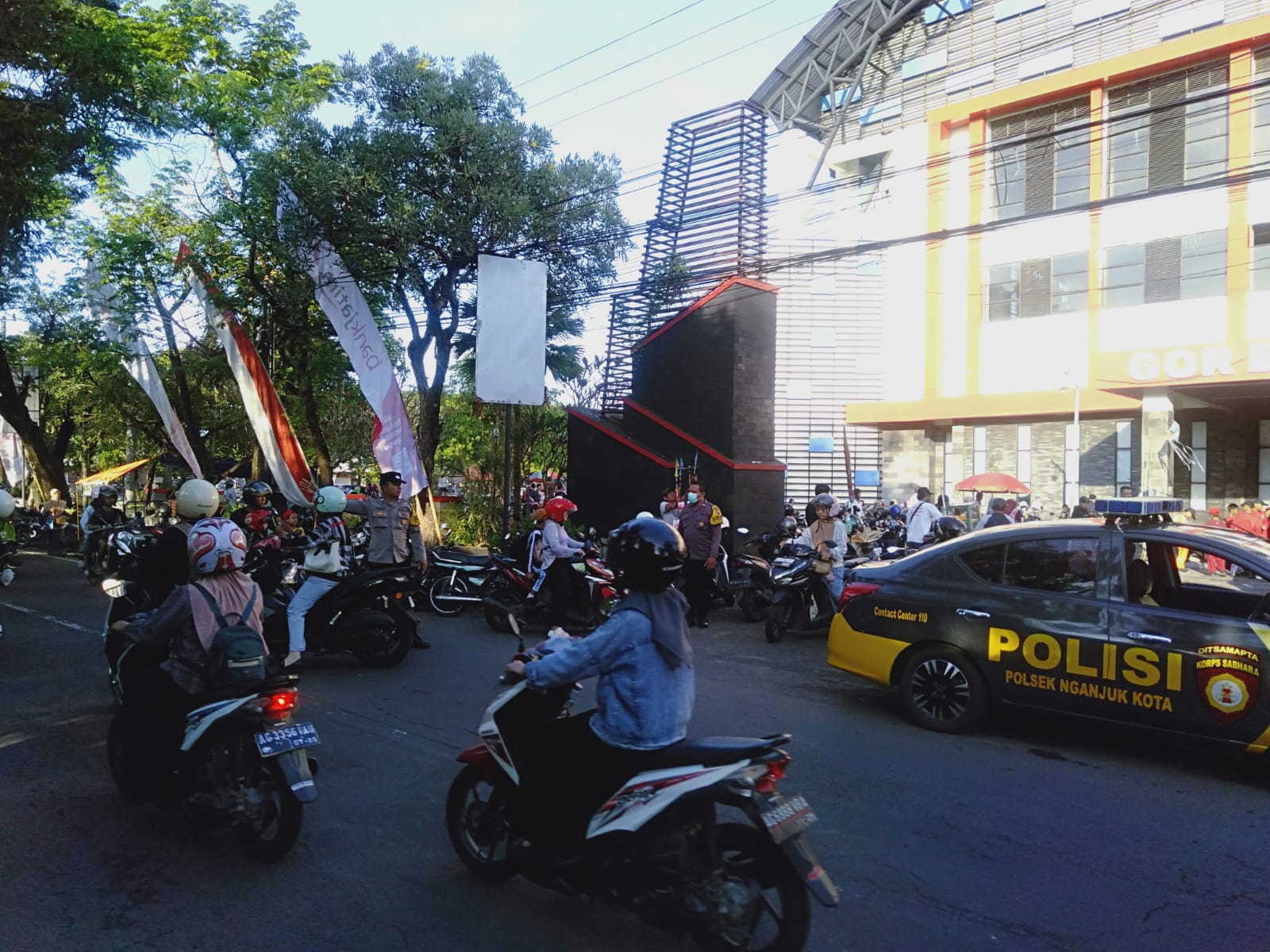 Polsek Nganjuk Kota Amankan Gladi Tari Anak TK dan RA dalam Rangka Hari Jadi Nganjuk ke-1088