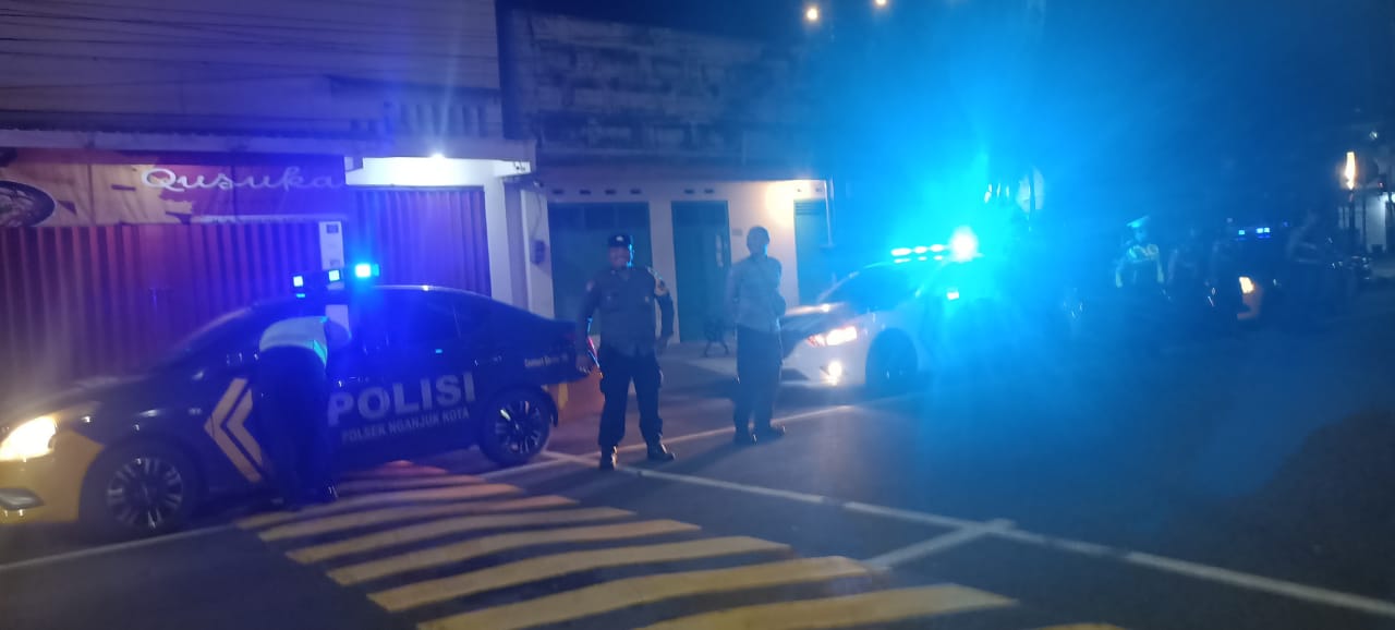Patroli Blue Light, Polres Nganjuk Jaga Keamanan Jelang Long Weekend