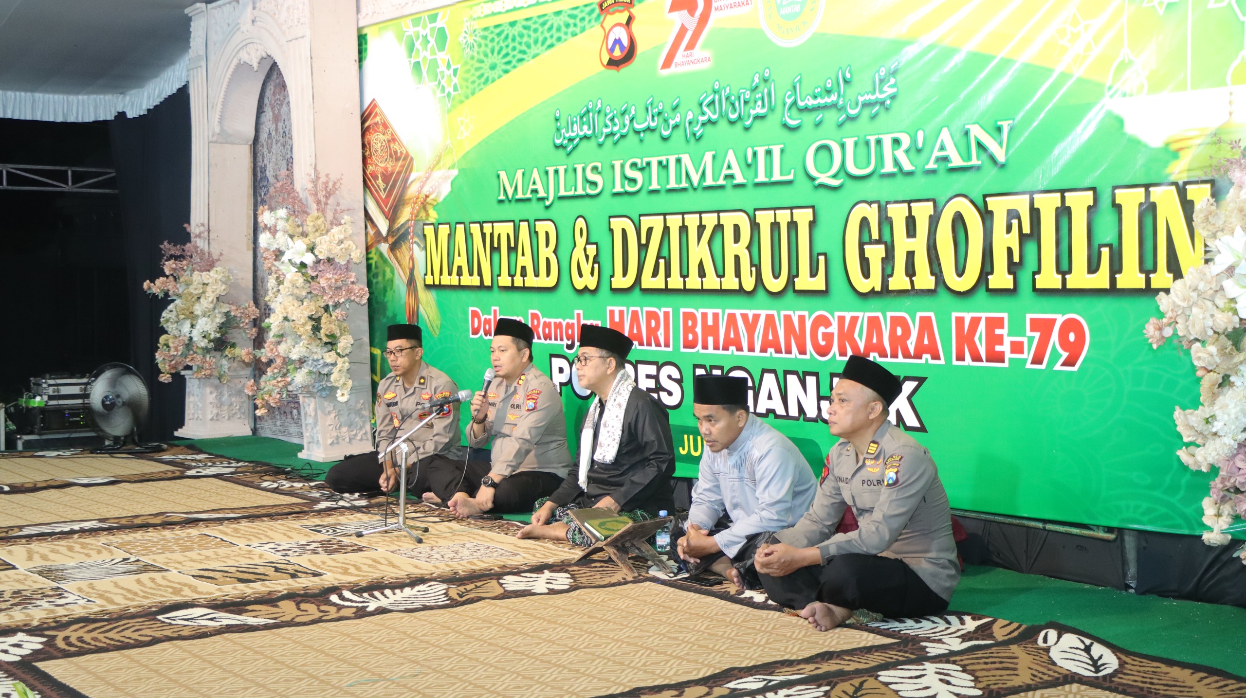 Polres Nganjuk Gelar Semaan Al-Qur’an dan Dzikrul Ghofilin Peringati Hari Bhayangkara ke-79