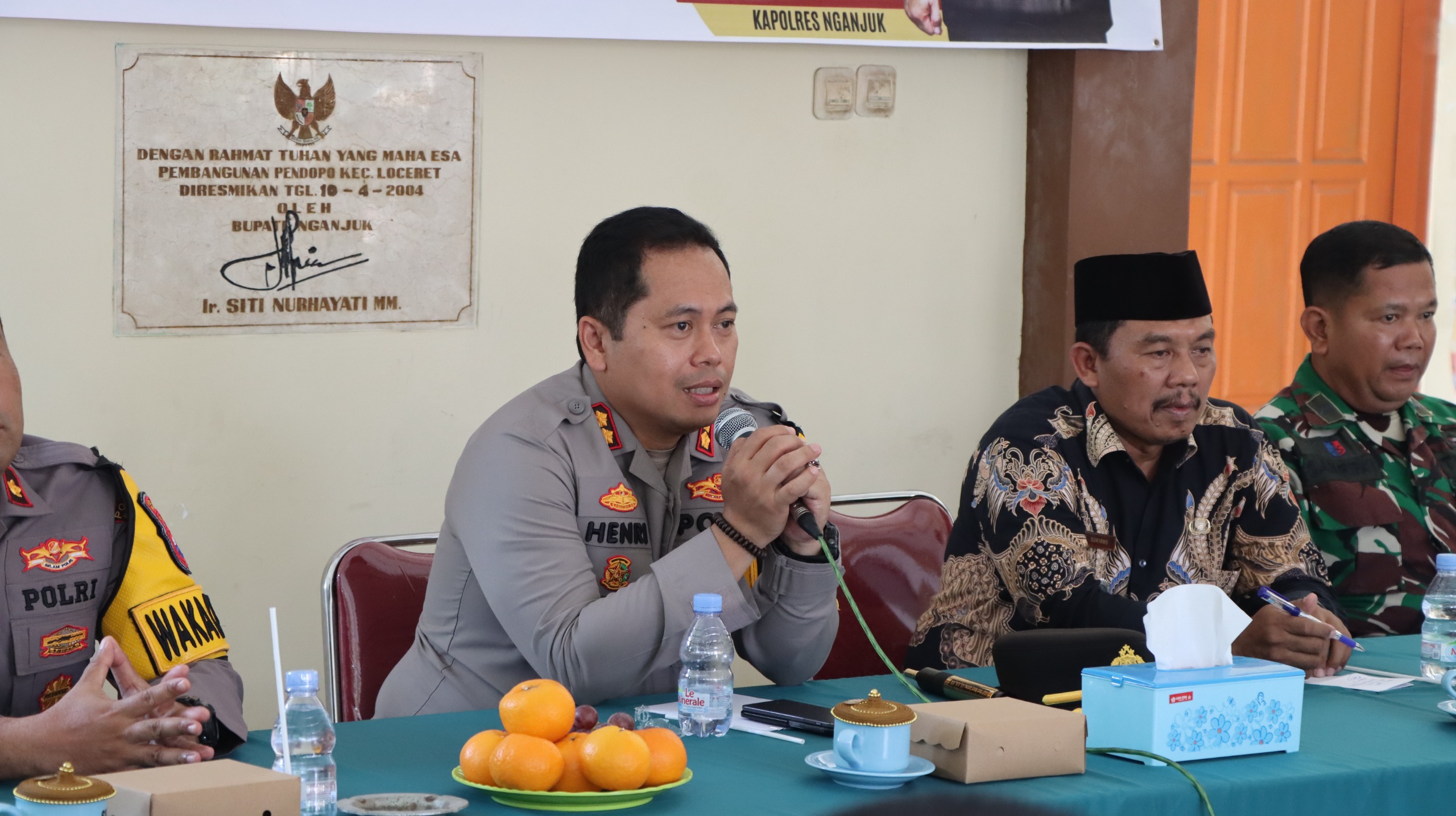 Kapolres Nganjuk Dorong Forkopimcam untuk ikut   antisipasi Kerawanan Wilayah