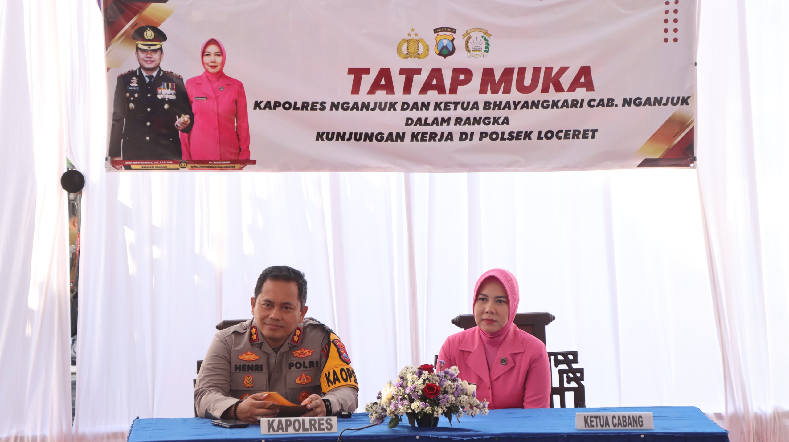 Sambangi Polsek Loceret, Kapolres Nganjuk Tegaskan Profesionalisme dan Tes Urin Dadakan