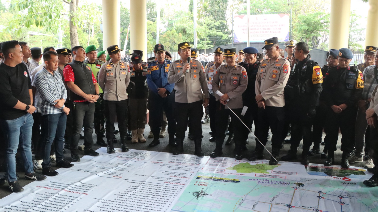 Apel Pergeseran Pasukan, Polres Nganjuk Siap Amankan Ribuan Peserta Pengesahan Warga Baru PSHT