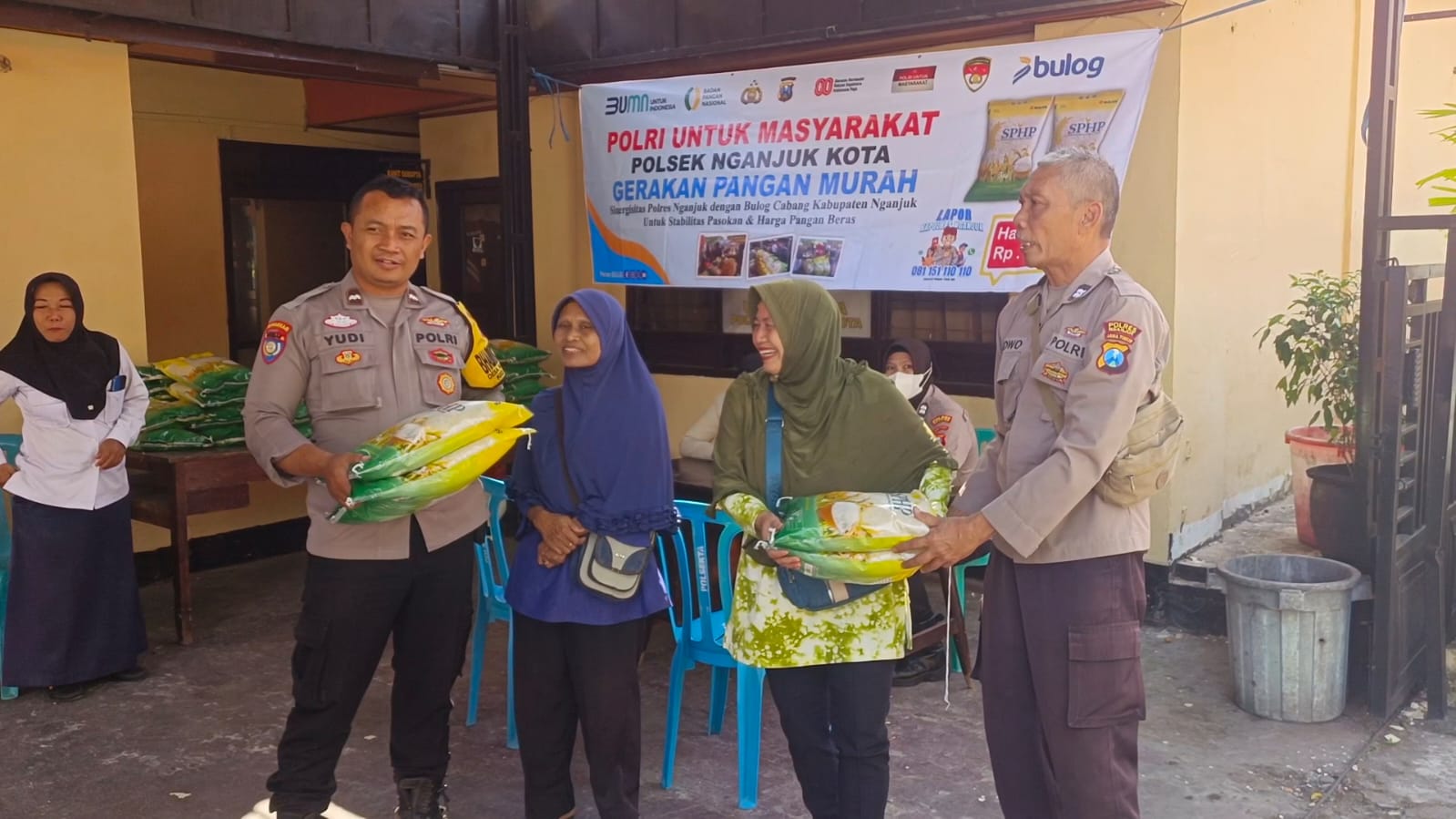 Warga Nganjuk Antusias Ikuti Gerakan Pangan Murah di Polsek Nganjuk Kota, 1 Ton Beras Ludes Hanya dalam 1 Jam