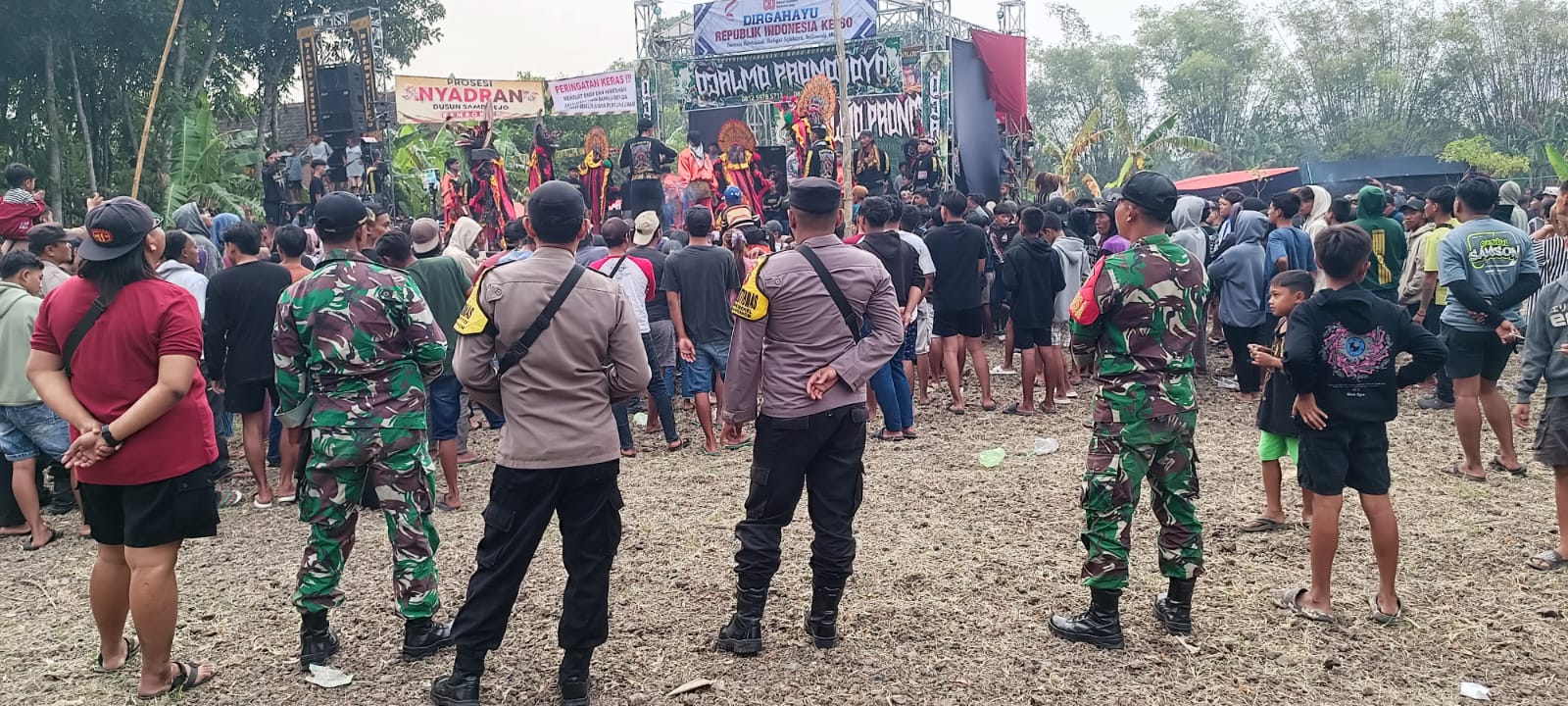 Polsek Warujayeng Amankan Pertunjukan Jaranan di Sonobekel
