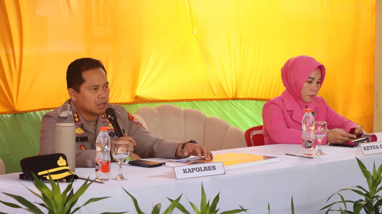 Perkuat Kolaborasi Keamanan, Kapolres Nganjuk Temui Forkopimcam dan Tokoh Masyarakat di Baron