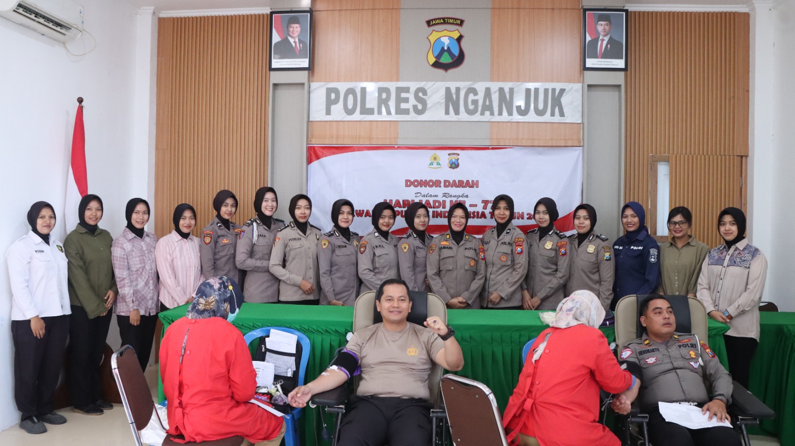 Polres Nganjuk Gelar Donor Darah Jelang Hari Jadi Polwan ke-77, Wujud Nyata Peduli Sesama