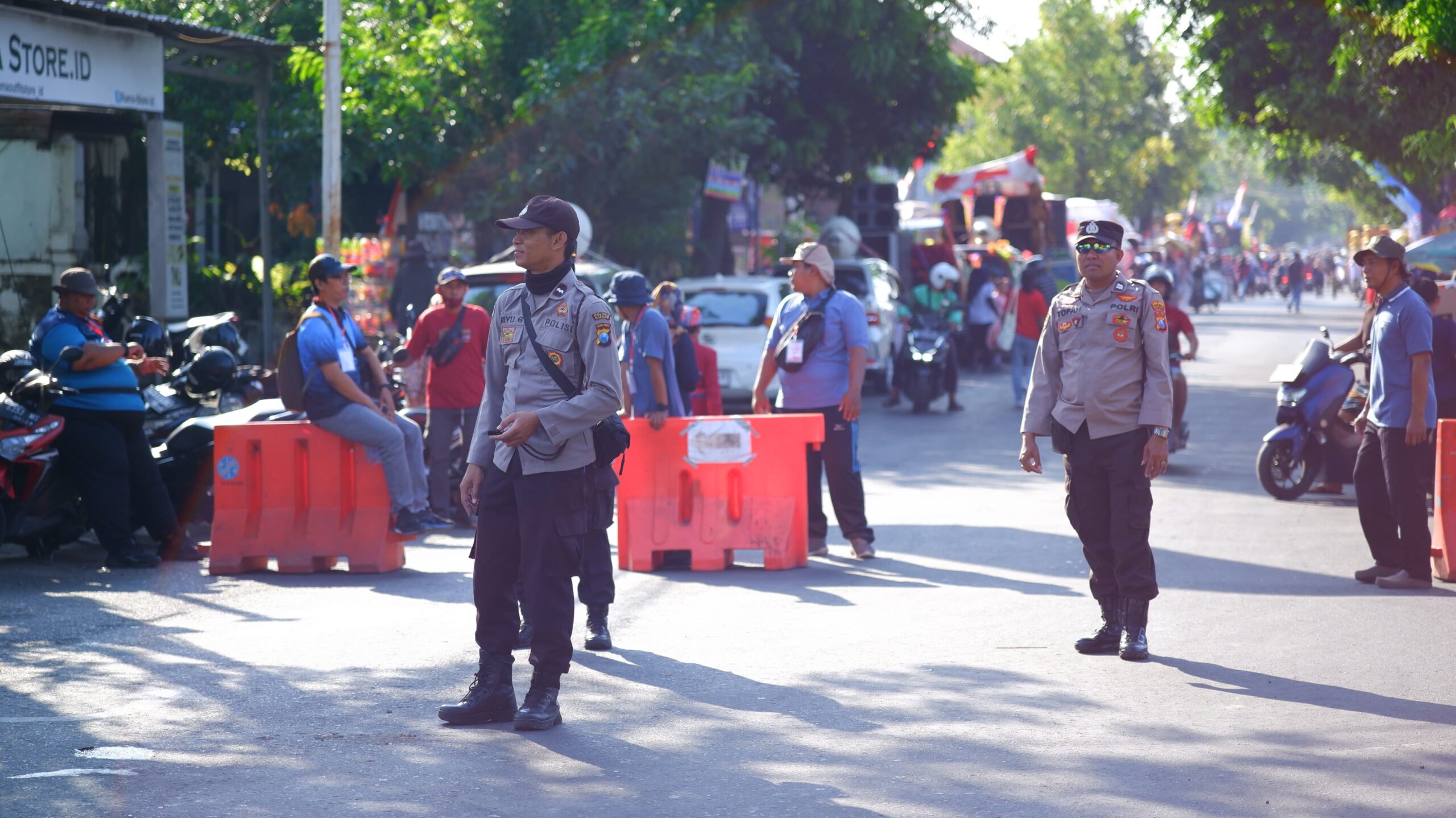 Polsek Kertosono Gelar Pengamanan Pawai Budaya Tingkat SD/MI Se-Kecamatan Kertosono