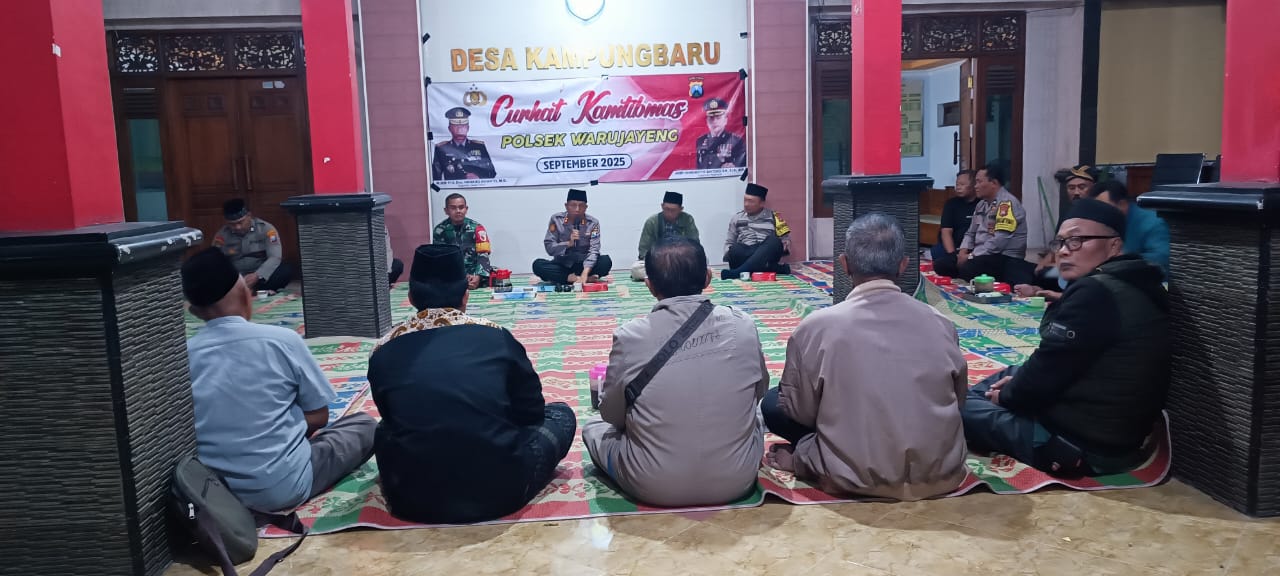 Kapolsek Warujayeng Gelar Curhat Kamtibmas dan Ngopi Bareng Warga Kampungbaru