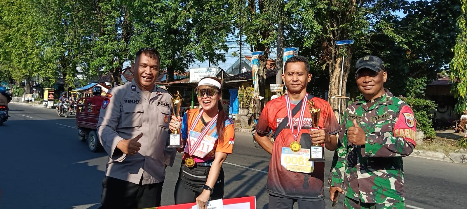 Polsek Kertosono Gelar Pengamanan Fun Run Desa Pelem dalam Rangka HUT RI Ke-80