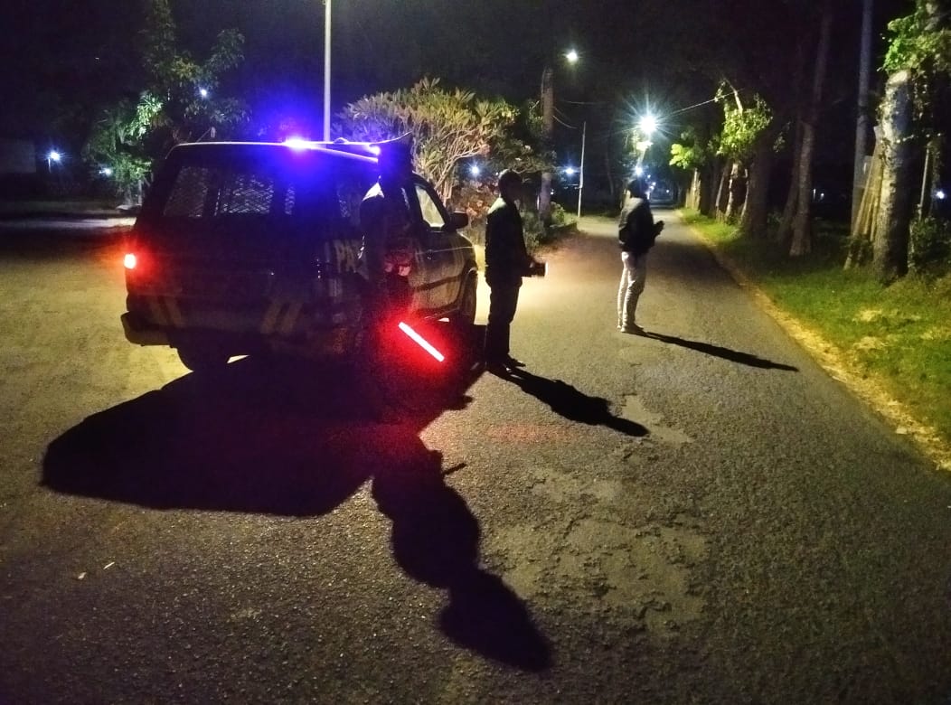 Polsek Kertosono Gelar Patroli Blue Light Antisipasi Gesekan Antar Perguruan Silat