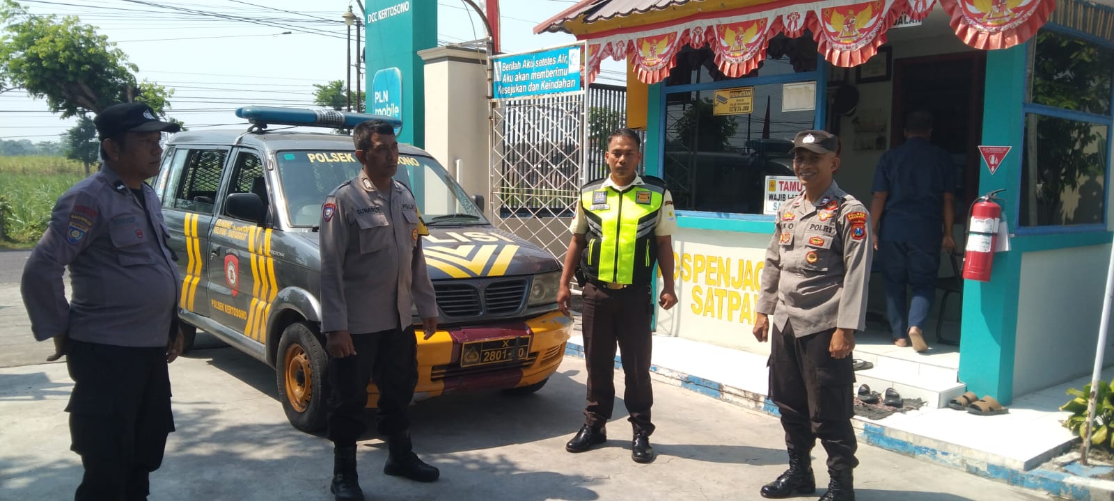 Polsek Kertosono Tingkatkan Patroli Obyek Vital Antisipasi Gangguan Kamtibmas