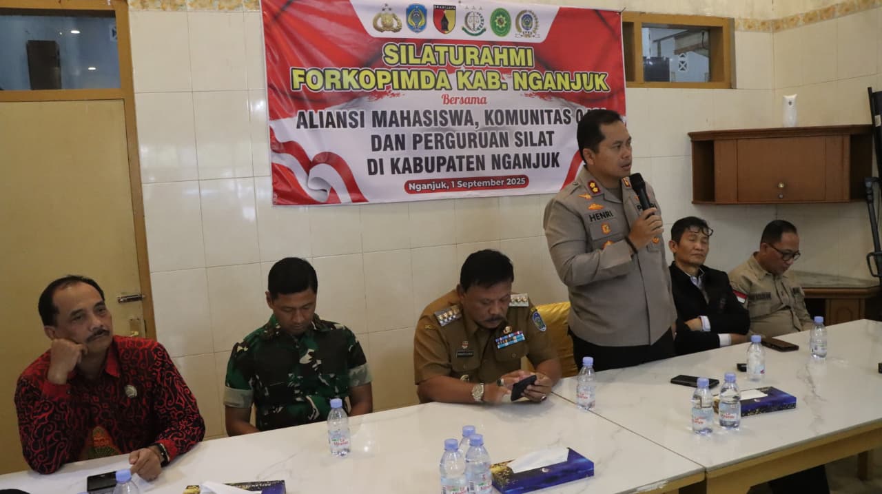 Forkopimda dan Polres Nganjuk Gelar FGD, Mahasiswa Ikut Jaga Kondusivitas