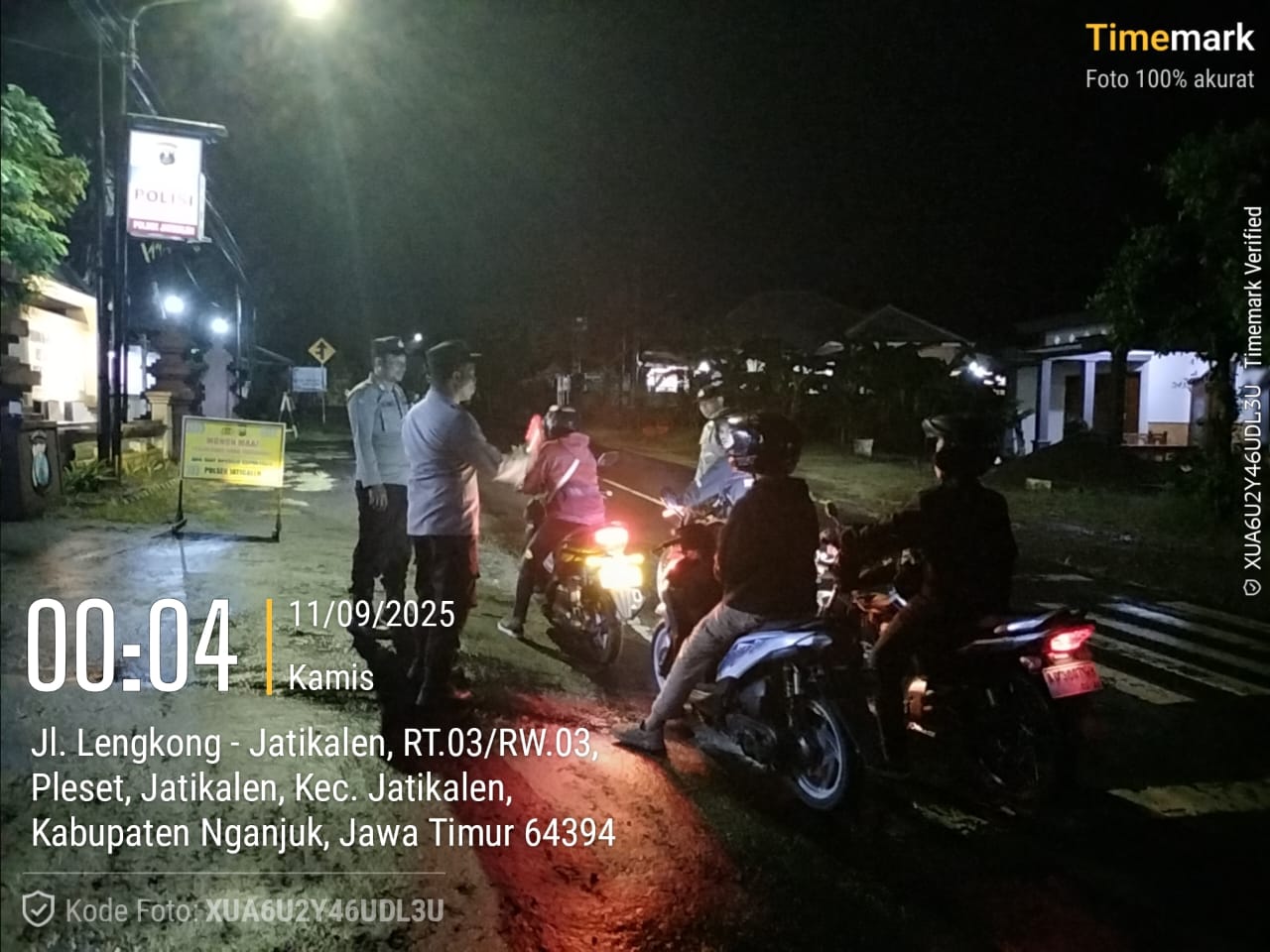 Cegah Gesekan Antar Perguruan Silat, Polsek Jatikalen Laksanakan Operasi Sreg di depan mapolsek