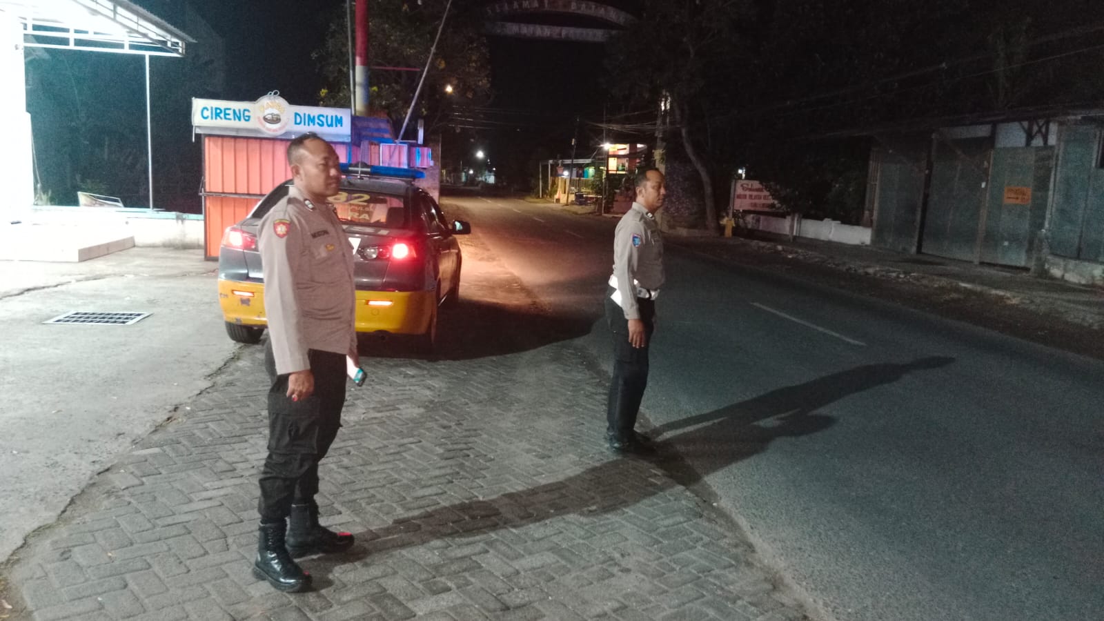 Cegah Gesekan Antar Perguruan Silat, Polsek Kertosono Laksanakan Patroli Blue Light