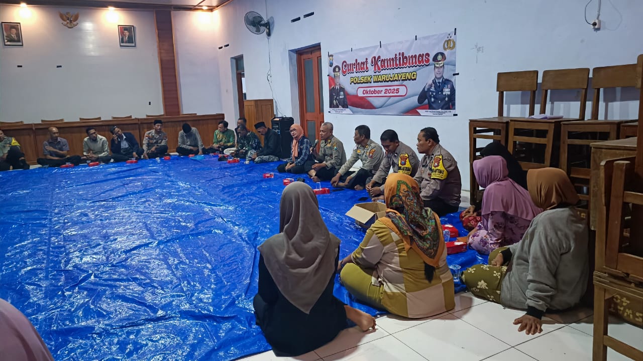 Kapolsek Warujayeng Silaturahmi dan Curhat Kamtibmas Bersama Warga Desa Wates