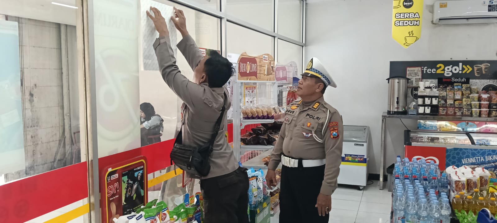 Polsek Kertosono Gelar Patroli Pertokoan untuk Cegah Gangguan Kamtibmas