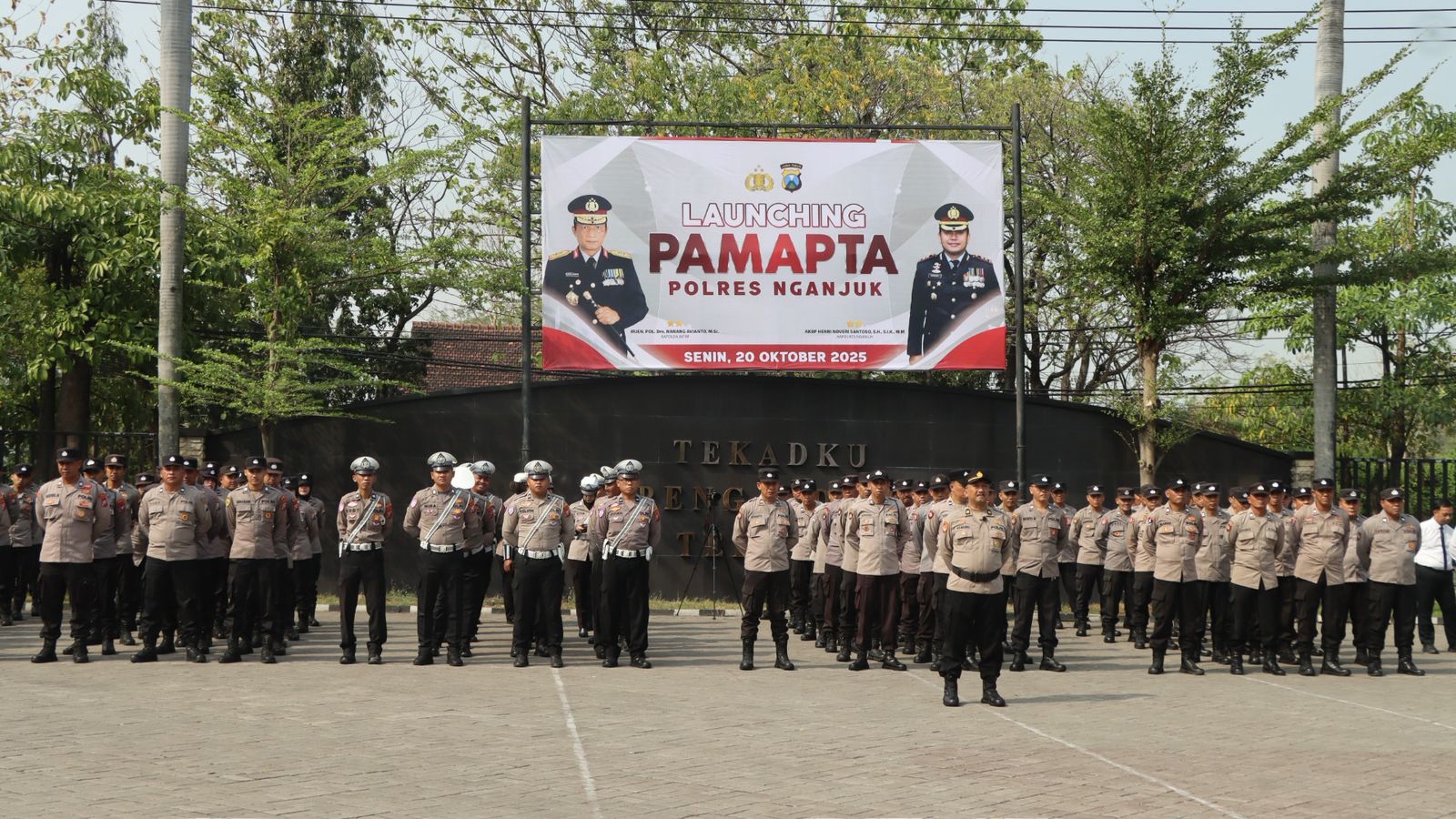 Kapolres Nganjuk Pimpin Apel Launching Pamapta, Tegaskan Semangat Baru Polri yang Proaktif, Humanis, dan Bertanggung Jawab