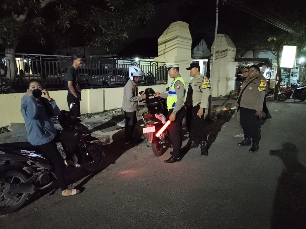 Malam Minggu di Warujayeng Aman dan Nyaman, Polisi Tertibkan Aksi Balap Liar