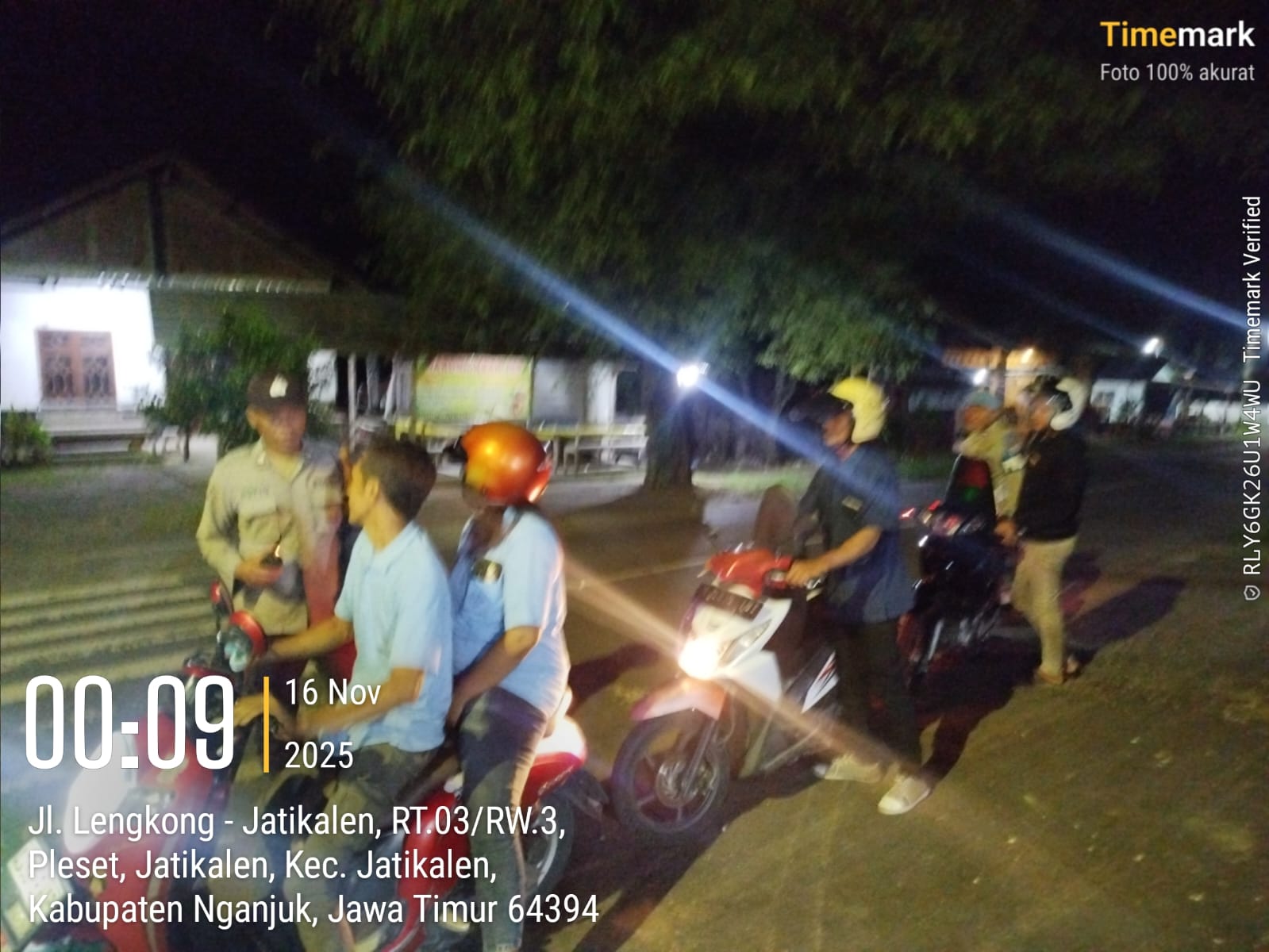 Cegah Gesekan Antar Perguruan Silat, Sajam, handak Polsek Jatikalen Laksanakan Operasi Sreg di depan mapolsek