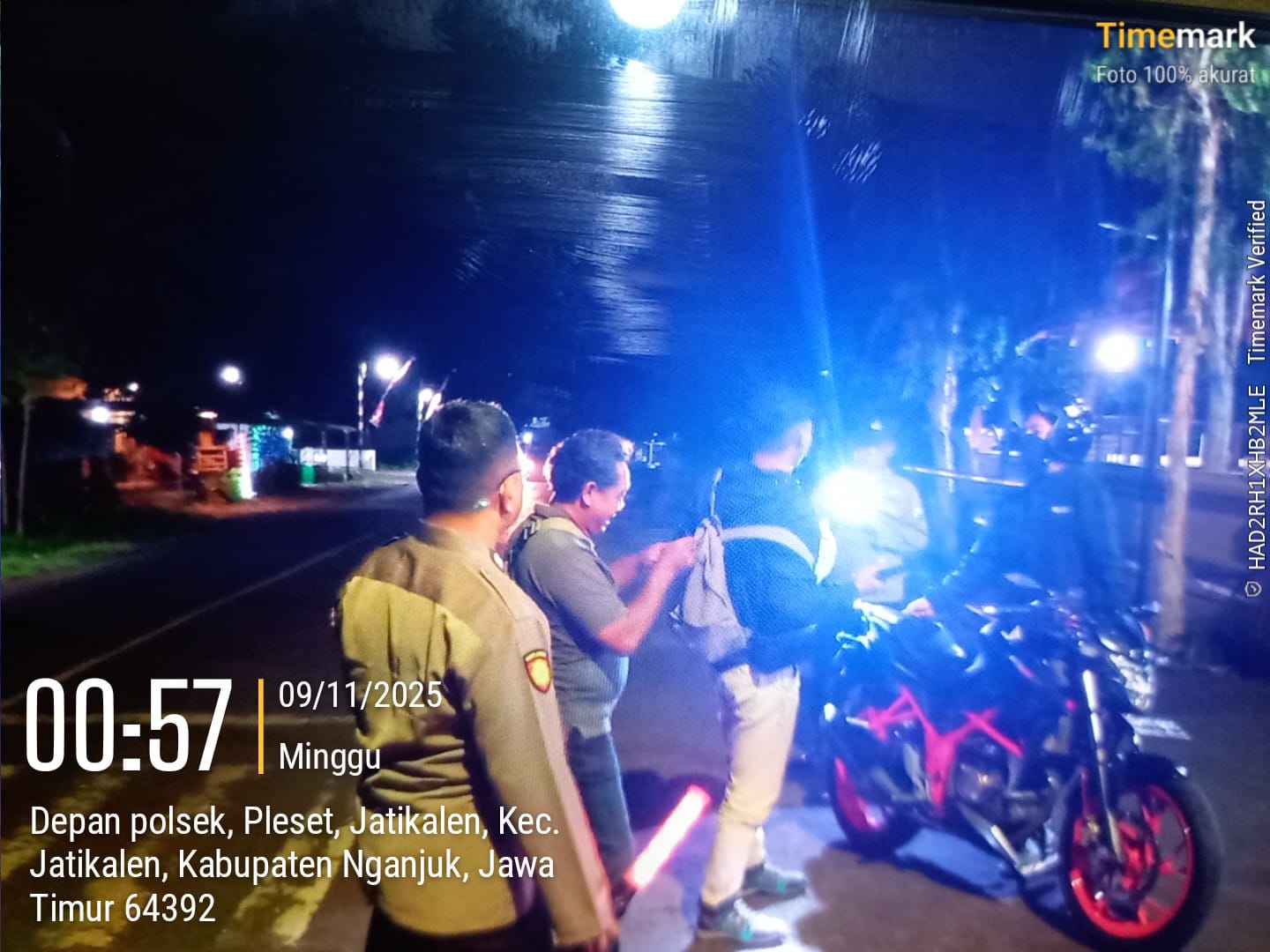 Cegah Gesekan Antar Perguruan Silat, Sajam, handak Polsek Jatikalen Laksanakan Operasi Sreg di depan mapolsek