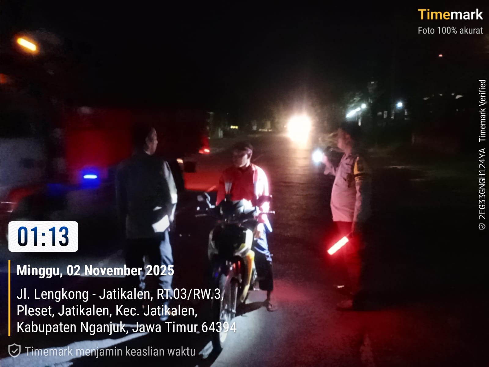 Cegah Gesekan Antar Perguruan Silat, Sajam, handak Polsek Jatikalen Laksanakan Operasi Sreg di depan mapolsek