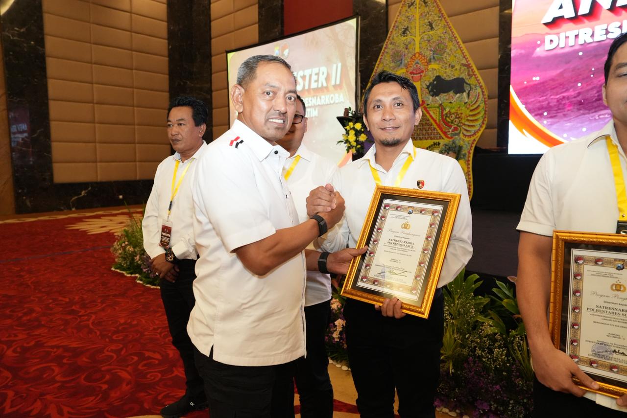 Polres Nganjuk Raih Juara 3 Ungkap Kasus Narkoba se-Jajaran Polda Jatim Tahun 2025
