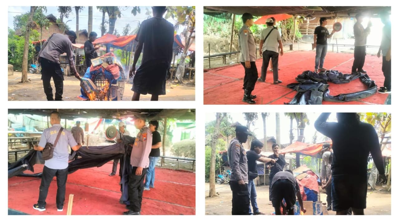 Polsek Ngronggot dan Resmob Polres Nganjuk Bongkar Lokasi Diduga Arena Sabung Ayam