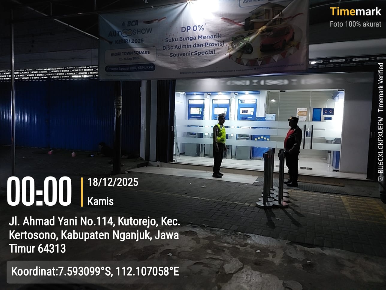 Polsek Kertosono Gelar Patroli Perbankan untuk Cegah Tindak Kejahatan di ATM