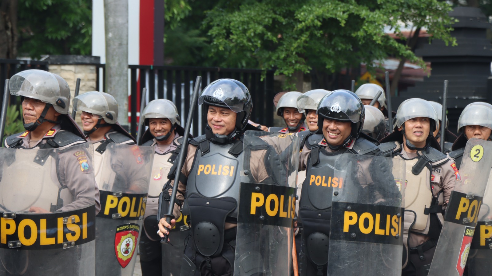Dalmas Lebih Melayani, Polres Nganjuk Perkuat Rantai Komando Lewat Latihan Bersama