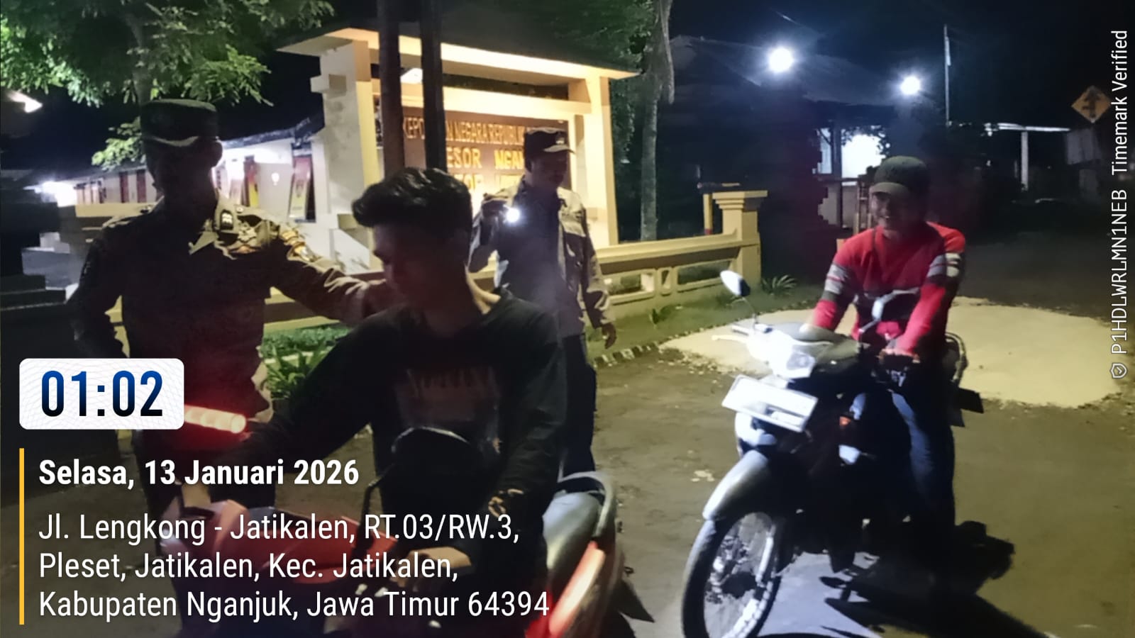 ‎Antisipasi Cegah Gesekan Antar Perguruan Silat, Sajam, handak Polsek Jatikalen Laksanakan Operasi Sreg di depan mapolsek