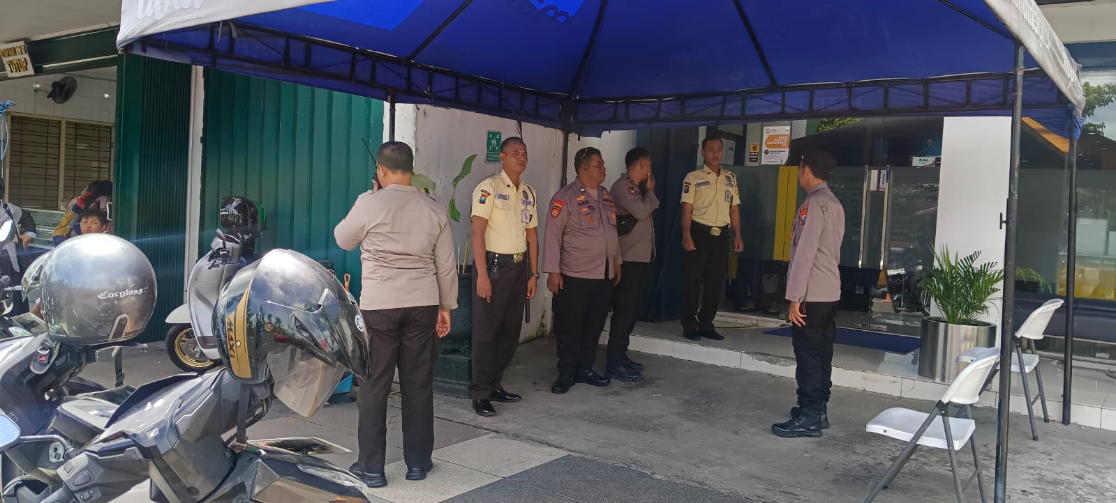 Hari Libur, Polsek Nganjuk Kota Intensifkan Patroli di Area Perbankan