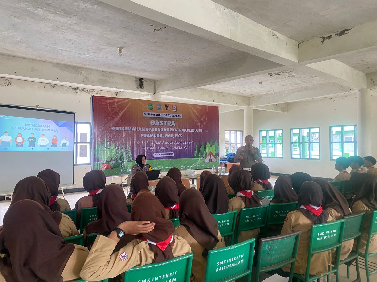 Kanit Lantas Polsek Warujayeng Sosialisasikan Etika Berlalu Lintas kepada Siswa SMK Baitussalam