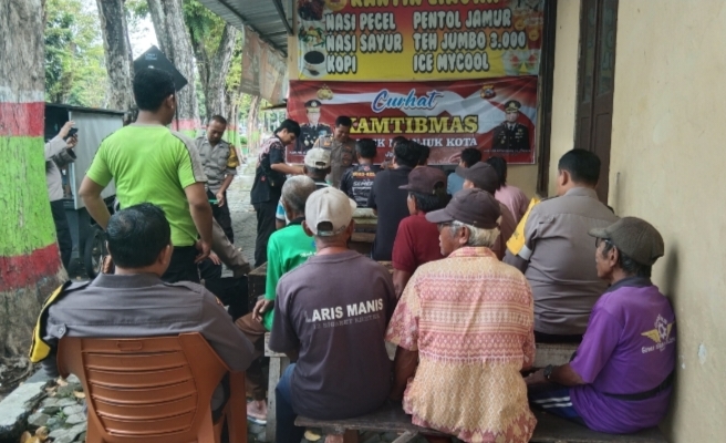 Polsek Nganjuk Kota Gelar Cangkrukan Kamtibmas Bersama Abang Tukang Becak