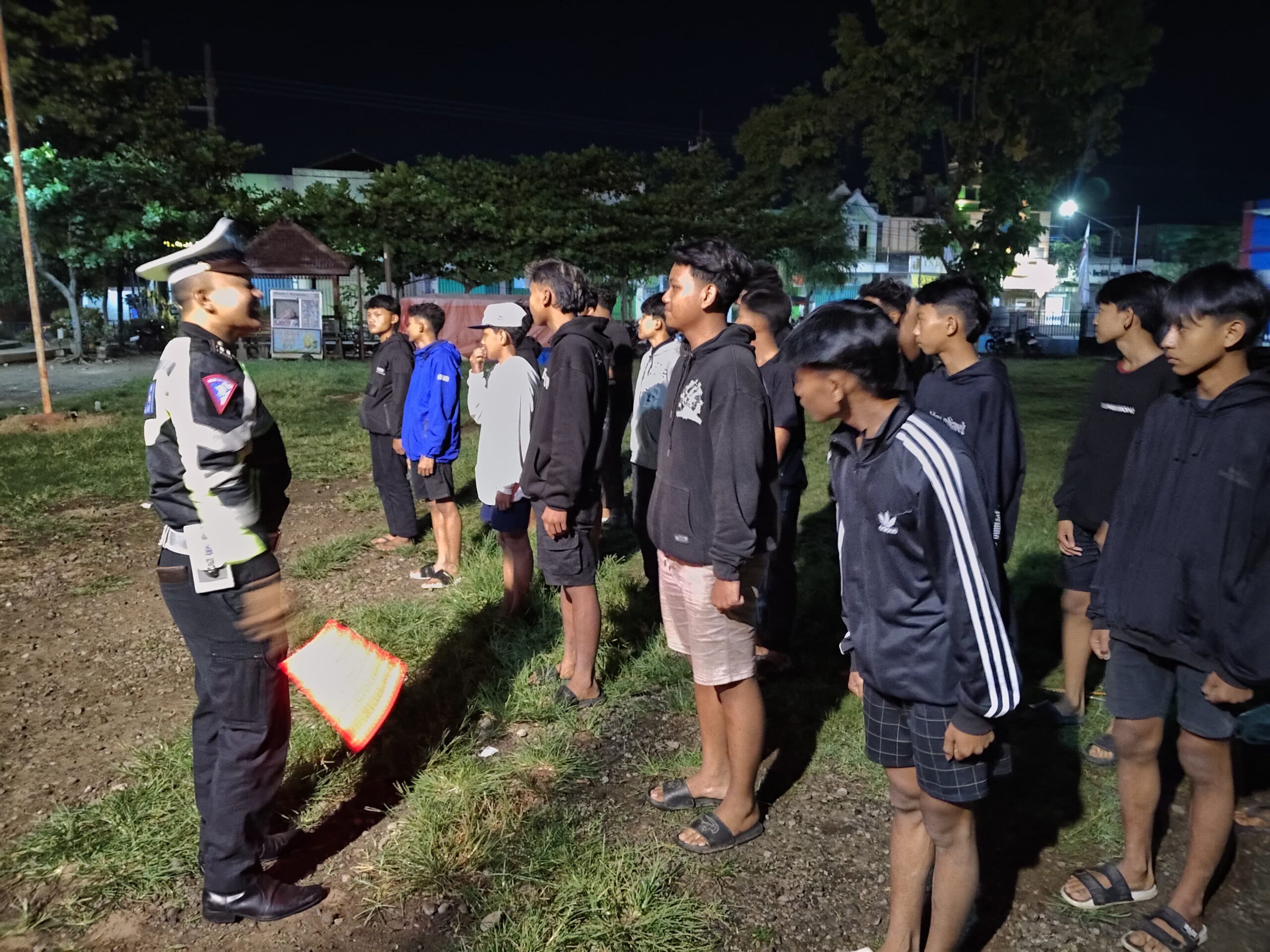 Polsek Warujayeng Amankan Belasan Sepeda Motor Saat Razia Balap Liar