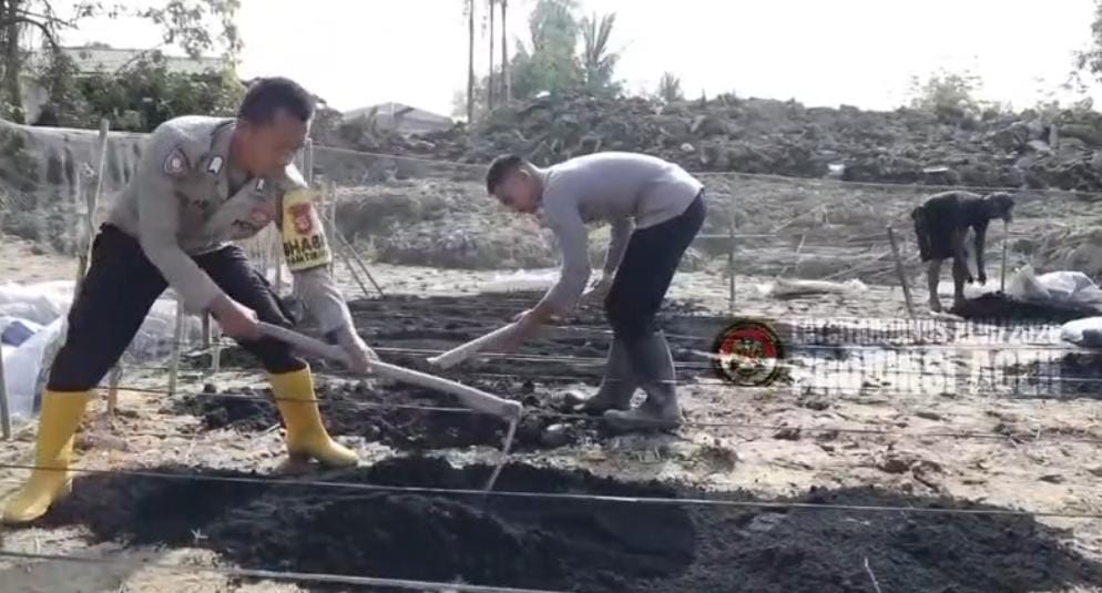 Taruna Akpol Pulihkan Ketahanan Pangan dan UMKM Warga Aceh Tamiang Lewat Pekarangan Pangan Lestari