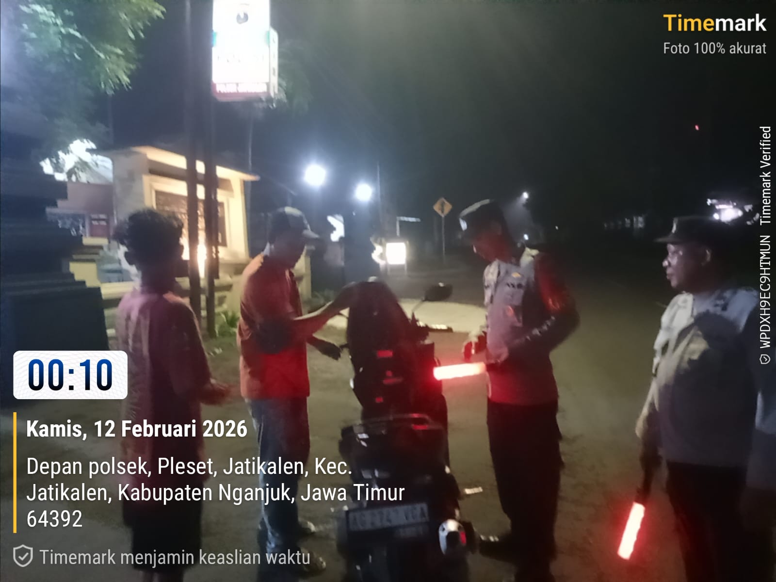 Antisipasi Cegah Gesekan Antar Perguruan Silat, Sajam, handak Polsek Jatikalen Laksanakan Operasi Sreg di depan mapolsek