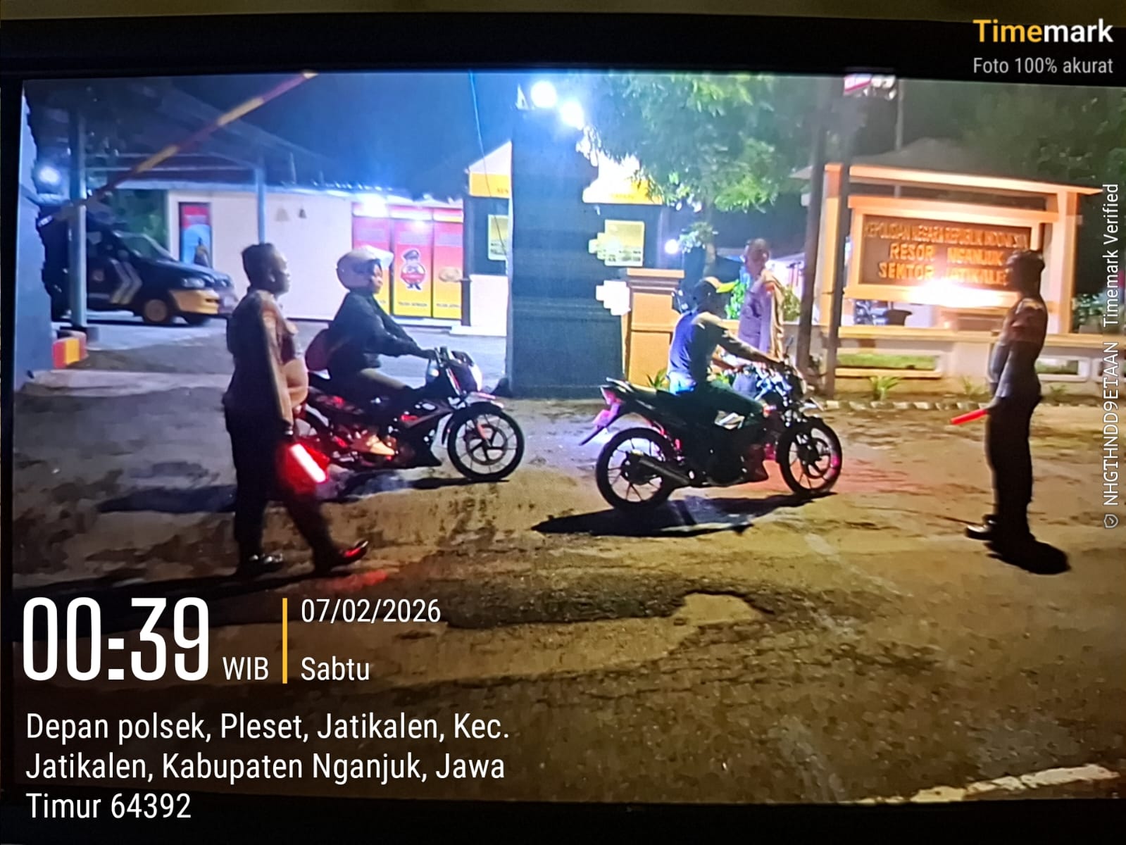 Antisipasi Cegah Gesekan Antar Perguruan Silat, Sajam, handak Polsek Jatikalen Laksanakan Operasi Sreg di depan mapolsek