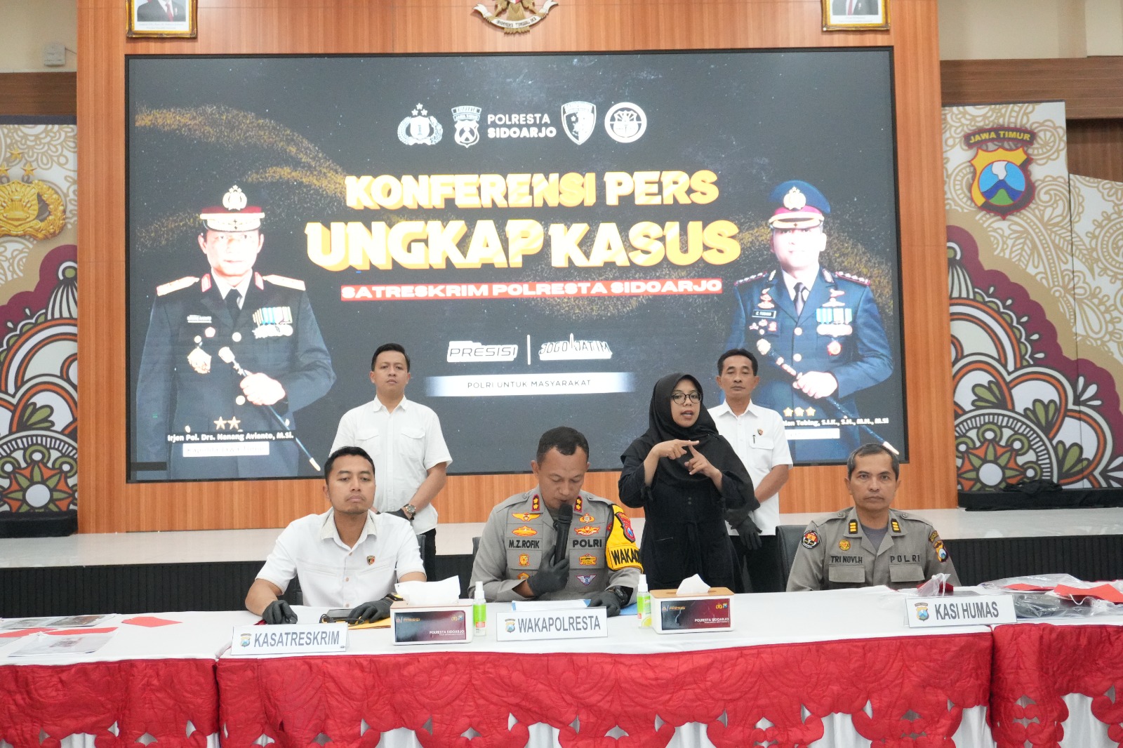 Polresta Sidoarjo Amankan Tiga Tersangka Penipuan Gondol Motor Modus Minta Tolong