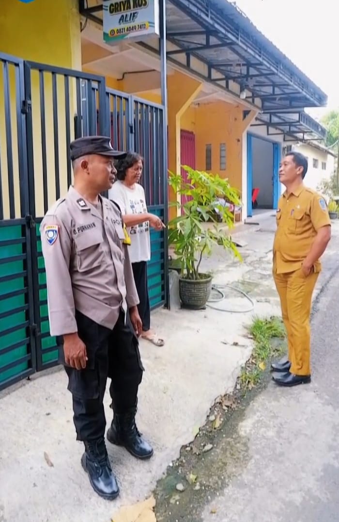 Bhabinkamtibmas Bersama 3 Pilar Monitoring Rumah Kos, Jaga Kamtibmas Kondusif Selama Ramadhan