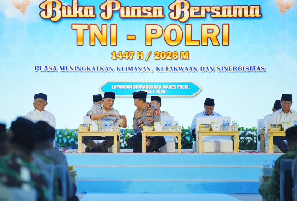 Buka Puasa Bersama TNI-Polri, Kapolri Tegaskan Sukseskan Program Presiden