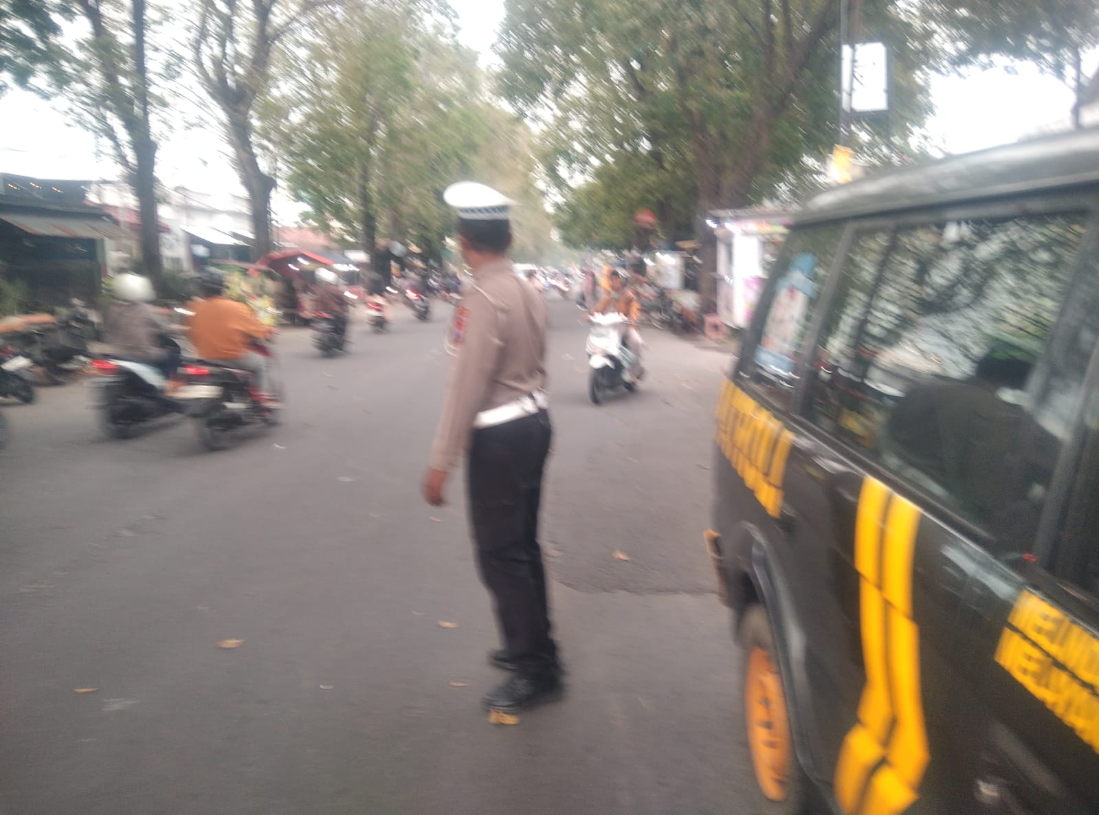 Cegah Gangguan Kamtibmas Polsek Kertosono Patroli Jelang Buka Puasa